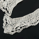 beige cotton flower cut-out lace collar charming sewing applique style 01 K2A6