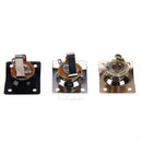 3PCS 6.35cm Metal Square Output Jack Plates Socket for Electric Guitar Bass