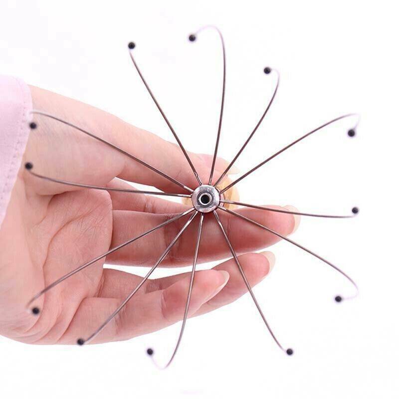 2 x/SET Head Massager Metal Scalp Neck Natural Relax Pain Body Relief Scratcher