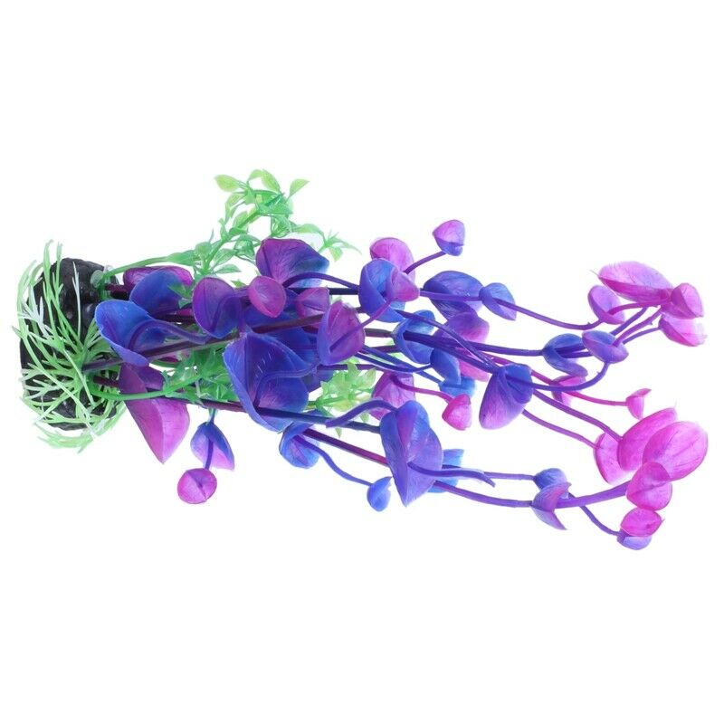 7.9" Fuchsia Green Plastic Fish Tank Underwater Ornament Aquarium Aquatic P