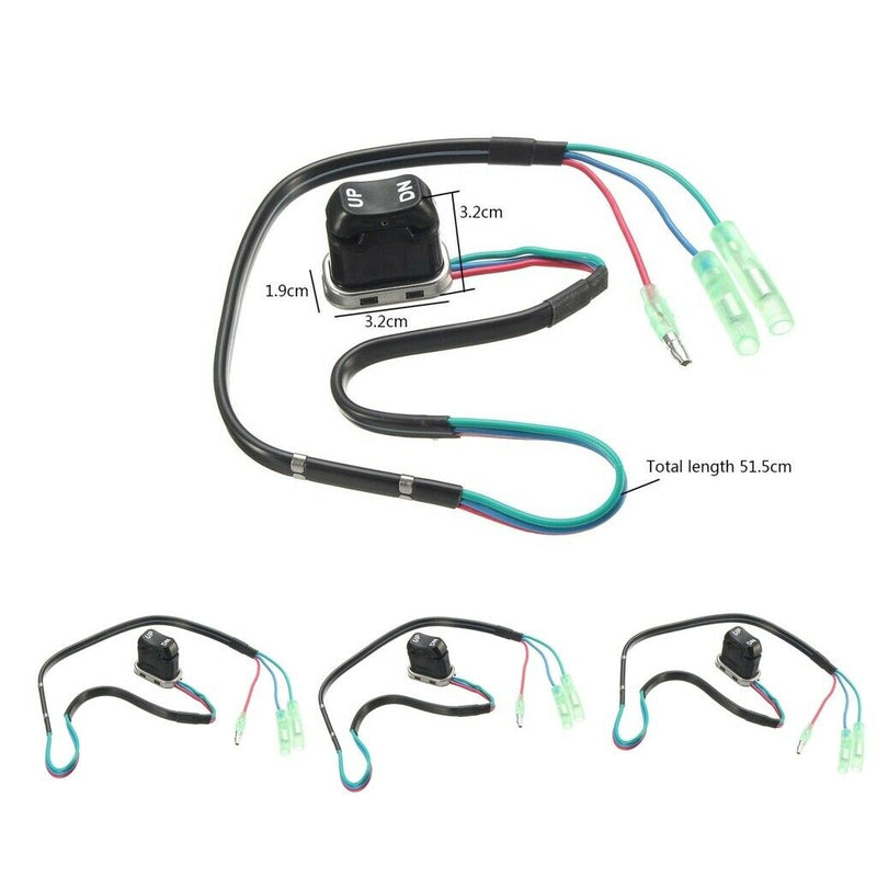3 Piece Marine Trim Tilt Switch for Yamaha 703-82563-02-00 Power Motor Black