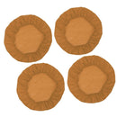 4Pcs Square Round Stretch Dining Wedding Chair Seat Cover for 35-50cm Golden