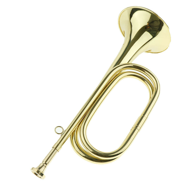 Cavalry Trumpet Marching Bugle Horn Mini Brass Instrument