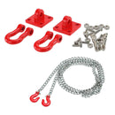 2Pcs Replacement 1:10 Metal Shackle Tow Hook Chain For Axial SCX10 CC01 RC Buggy