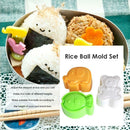3pcs Bear Fish Elephant Shape Rice Ball Sushi Molds Suit Kid DIY Cook Tools