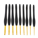 9pcs Soft Handle Aluminium Crochet Hooks Knitting Needles Set Case 2mm-6mm