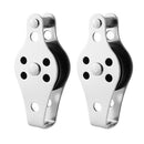 2 Pieces 316 Stainless Steel Pulley Blocks Rope Runner Kayak Boat Accessories