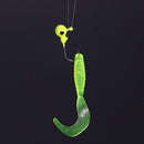 45pcs/lot Soft Fishing Baits Lead Head Hooks Simulation Lures Tackle