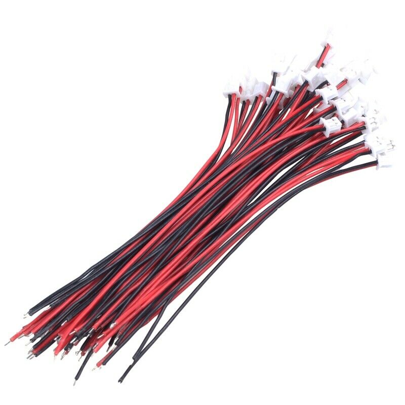 20 Pairs JST 1.25 2Pin Female & Male Battery Connector plug with Wire Cable D8A2