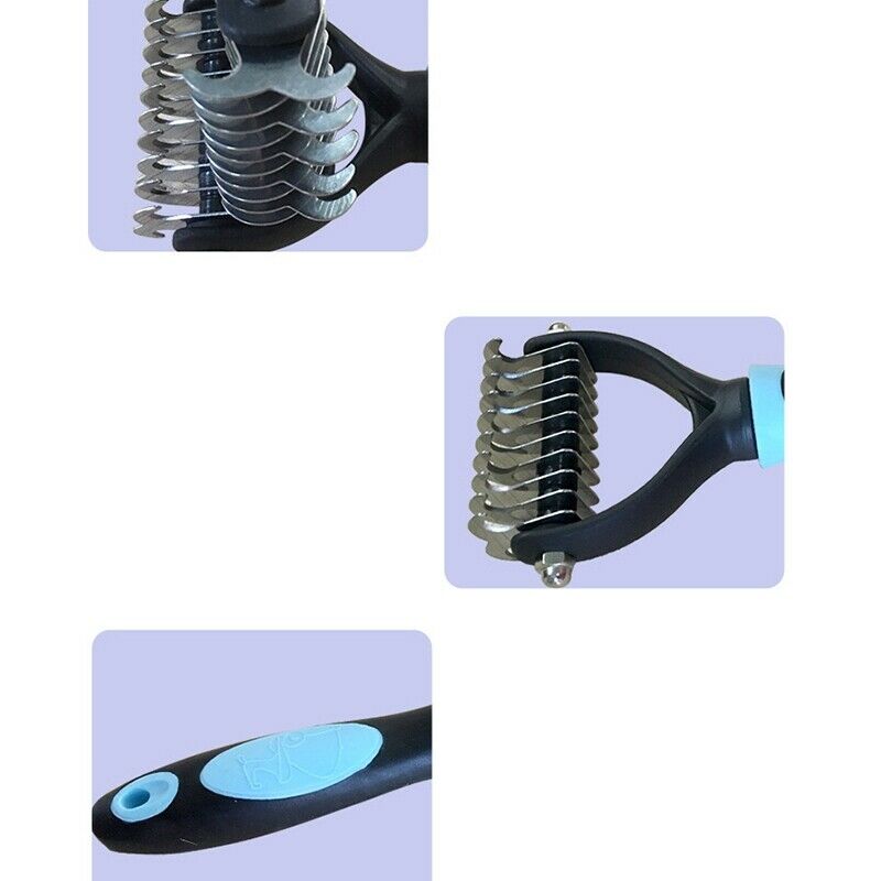 Hair Removal Comb For Dogs Cat Detangler Fur Trimming Dematting Deshedding  R7K8