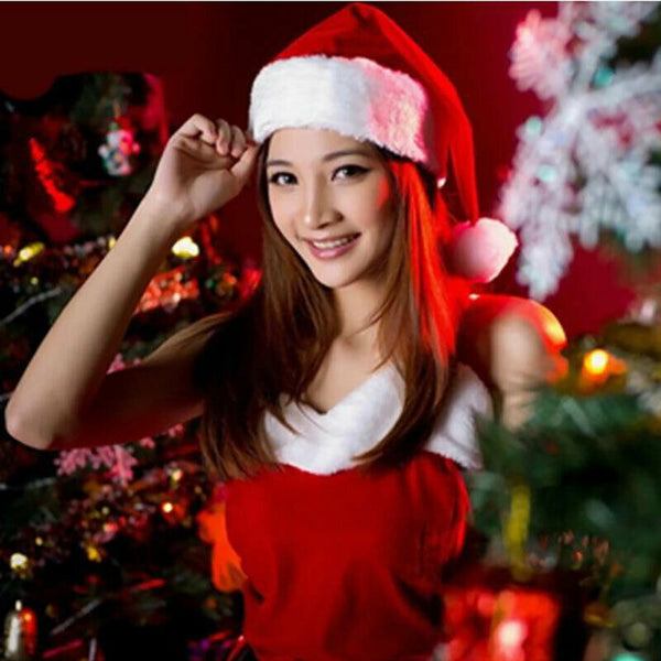 Plush Christmas hats Christmas Holiday Xmas CapB Hn