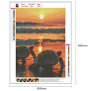 5D DIY Full Drill Diamond Painting Cross Stitch Kit (Sandy Beach-k528)