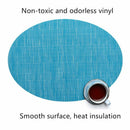 Set Of 4 Placemats Heat-Resistant Table Mats Anti-Slip Dinner Place Mat Pvc
