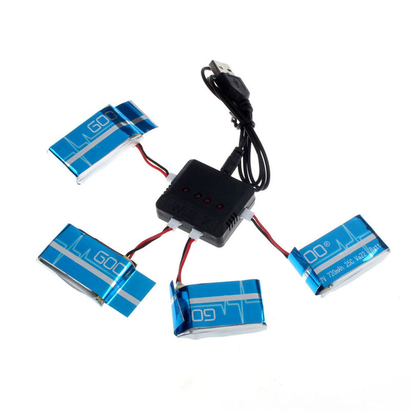 4in1 Battery Charger For Hubsan X4 Q4 H107L H107C WLtoys JJCR UDI Syma X5C Tide