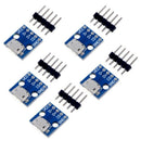 5Pcs CJMCU 5V Micro- USB Board Interface Power Switch Adapter Breakout ModulK5W4