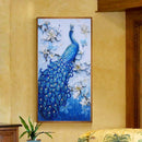 Peacock Shaped Diamond Painting for Kids Beginners Embroidery Cross Stitch Home