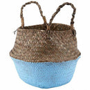 Rattan Basket Straw Basket Garden Foldable Flower Pot Hanging Wicker