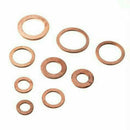 200X Flat Ring Gasket Set Assorted Solid Copper Car Crush Engine Seal Q9A2