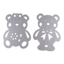 2pcs Lively Bear Designs Metal Cutting Dies Stencils for Scrapbooking A