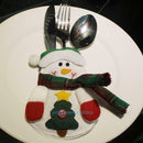 3pcs Christmas Santa Claus Fork Bag Cover Tableware Cutlery Holder Table Decor