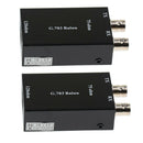 2x BNC Coax to RJ45 Ethernet Converter Media Adapter Data Transmission Black