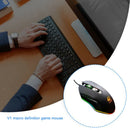 V1 Wired Gaming Mouse 8 Button w/ LED Breathing Light 3200 DPI for Laptop PC