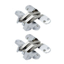 2 x Hidden Cross Hinge Invisible Concealed Hinges Folding Door Hinge D GRH