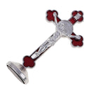 Alloy Jesus Cross Statue Home Desktop Car Decoration Stand Ornament Gift