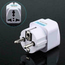 Portable UK/US/AU to EU European Power Socket Plug Conver Adapter mu For Tr E5T6