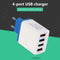 Universal 4 Ports USB Travel Charger EU-Plug Adapter Phone Fast Charging Charger