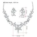 Party Wedding Bridal Crystal Rhinestone Necklace Earrings Jewelry Set BX