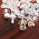 100PCS Heavy Duty Rubber Earring Backs Sleeves Holders Stoppers Nuts Silicone