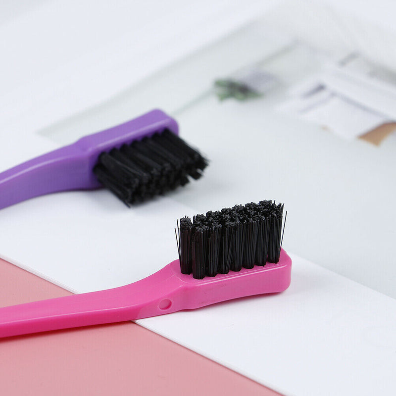 3pcs/lot Double Sided Edge Hair Brush Comb Hair Beauty Salon Tools Eyebrow brush