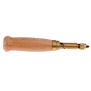 DIY Screw Punch Bookbinding Drill Tool Wood Handle for Leather Belt 1.5-4mm