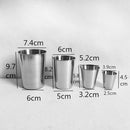 2 Piece Stainless Steel Cup Mug Drinking Coffee Beer Tumbler Travel 50ml