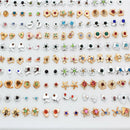 100Pairs Multiple Styles Stud Earrings Set with Organizer Box for Women Lady
