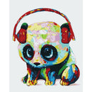 DIY Digital Oil Painting By Numbers Earphone Panda Frameless Modern Picture