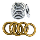 12pcs Mini Circle Alloy Round Carabiner Spring Snap Clip Hook Keychain 25mm