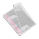 100Pcs 11x8in Clear Self Seal Adhesive Cello Cellophane Resealable Plastic Bags