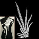 Feather Peacock Tail Shape Embroidery Venise Lace Trim Sewing Decor DIY Supply
