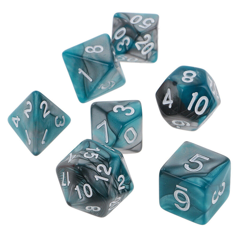 28x Two-colored Polyhedral Dice for D & D DND RPG MTG Table Games Tabletop