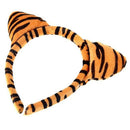 Halloween Leopard Print Plush Fluffy Cat Ear Headband Bow Tie Tail Animal C P7K5