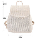 Fashion Straw Woven Backpack Ladies Shoulder Bag Summer Girl Backpack Femal