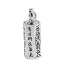 Stainless Steel  Six Words of Mantra Prayer Buddhist Charms Memorial Pendant