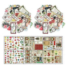Fashion Christmas Series Tag Notes Tickets Stamps Bears Gifts Claus Trees S Q1V3