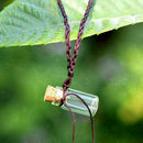 10x Mini Empty Cork Glass Wish Bottles Vials Jars  Craft Charm Pendants Nic L0Z4