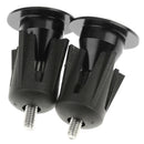 1 Pair Aluminum Alloy Bicycle Handlebar Grips Handle Bar Cap End Plugs Black