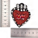 Rhinestone Beaded Heart Shaped Patch for Clothing Sewing on Beading Applique OA