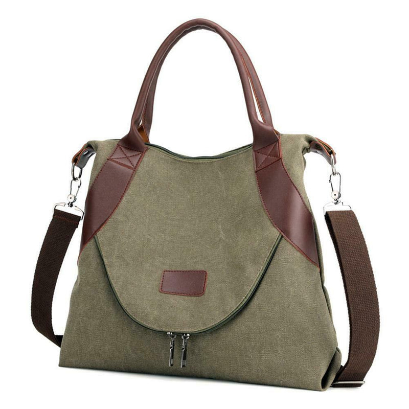 Women Large Totes Shopping Bag Handbag Shoulder Messenger Bags (Army Green)