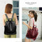 Women Backpack Purse Waterproof Pu Leather Anti-Theft Rucksack Fashion Scho B4R7